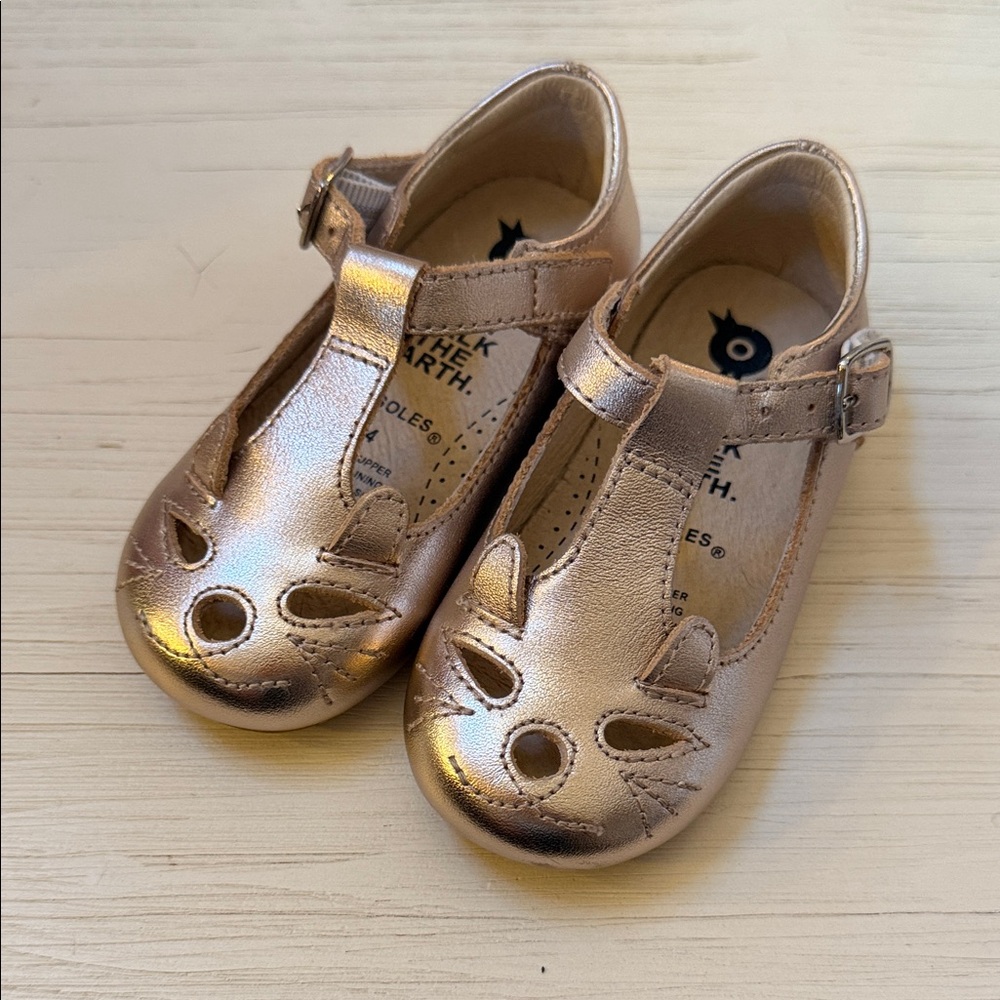 Old Soles Gold Cat Design Baby Walkers